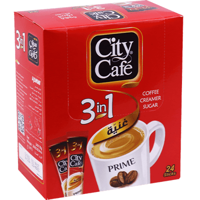 3 in 1 Coffee City Cafe 24 Sticks | قهوة 3 ب 1 سيتي كافيه 24 ظرف