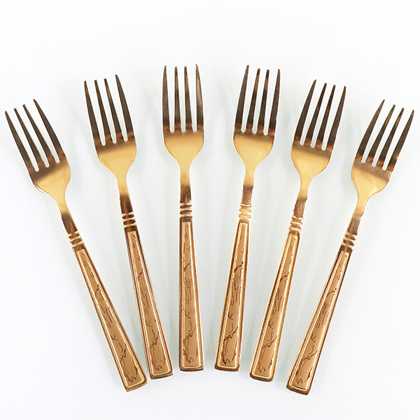 Forks Set Gold Small 6 Pcs | طقم شوك ذهبي صغير 6 قطع