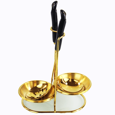 معالق سكب مع ستاند اسود