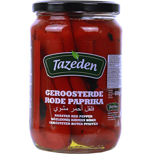 Red Grilled Paprika Tazeden 680g | فليفلة حمراء مشوية تازيدين 680غ