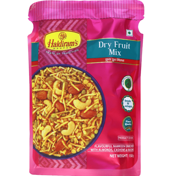 Dry Fruit Mix Haldirams 150g | سناك فواكه مجففة ومكسرات هالديرمز 150غ