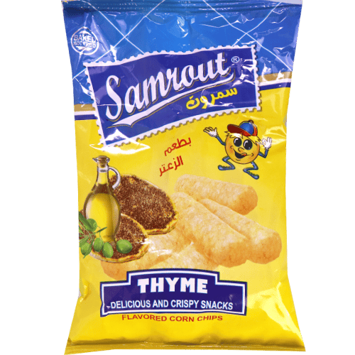 Corn Chips Thyme Samrout 34g |  شيبس ذرة بالزعتر سمروت 34غ