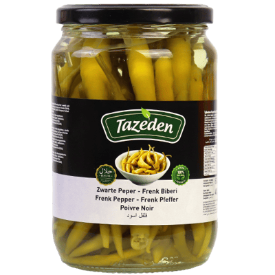 Ingelegde Zwart Pepers Tazeden 620g