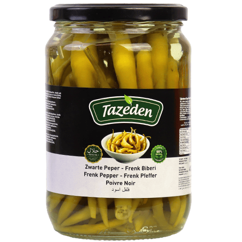 Ingelegde Zwart Pepers Tazeden 620g
