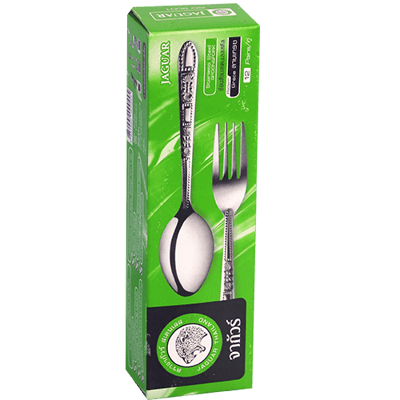 Spoon & fork Set Large Stainless steel 12 Pcs