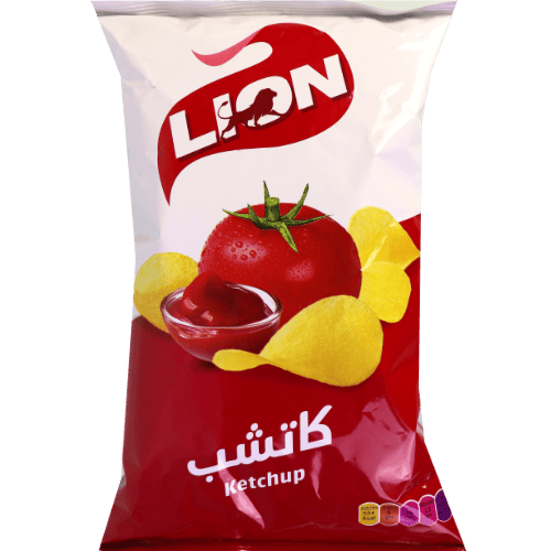 شيبس طعم كاتشب ليون 60غ
