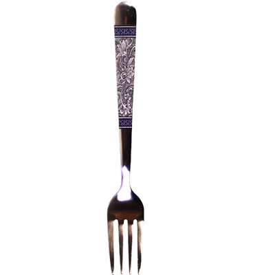 Large Blue Engraving Fork Set - 6 Pieces | طقم شوكة حفر ازرق كبير 6 قطع