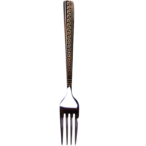 Large Golden Engraving Fork Set 6 Pieces | طقم شوكة حفر ذهبي كبير 6 قطع