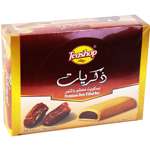 Date Biscuits Teashop 24 Pieces | بسكويت بالتمر زكريات تي شوب 24ق