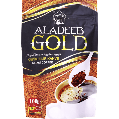 قهوة ذهبية سريعة التحضير الاديب 100غ