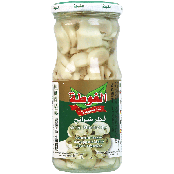 Sliced Mushrooms Algota 300g | فطر شرائح الغوطة 300غ