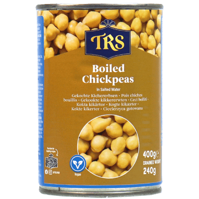 Boiled Chickpeas TRS 400g | حمص مسلوق تي ار اس 400غ