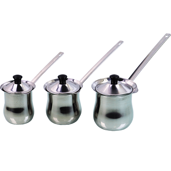 Coffee Pot With Cover Set 3pcs | طقم دولات قهوة مع غطاء 3 قطع