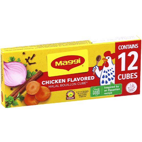 Chicken Flavored Bouillon Maggi 12pcs | مكعبات ماجي دجاج 12 قطعة