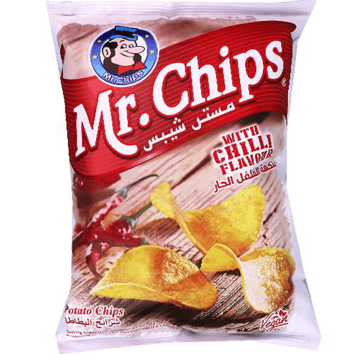 شيبس طبيعي حار مستر شيبس 75غ