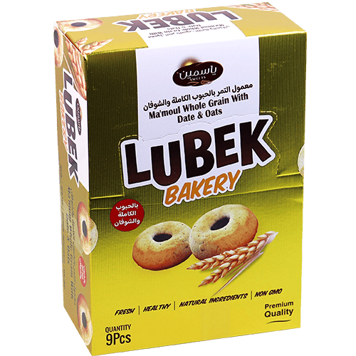 معمول تمر بالحبوب والشوفان ياسمين 9 قطع