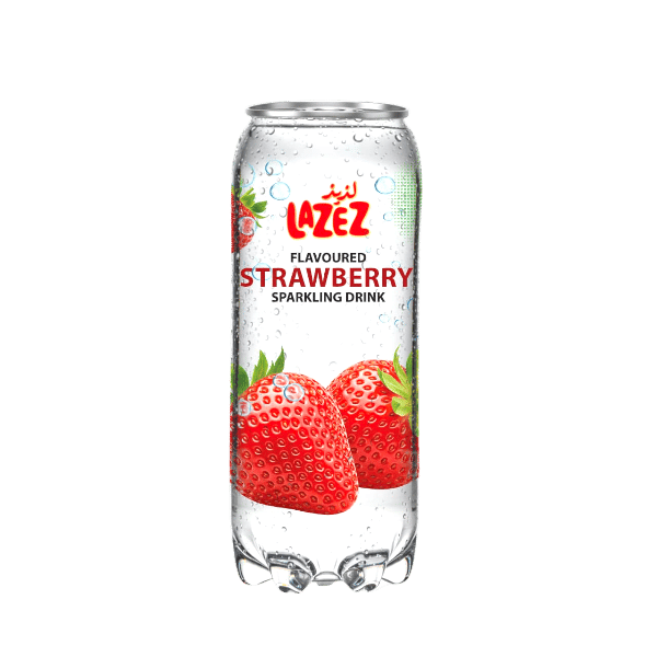 Soofty Drink Strawberry Lazez 350ml | مياه غازية بنكهة الفراولة لذيذ 350 مل