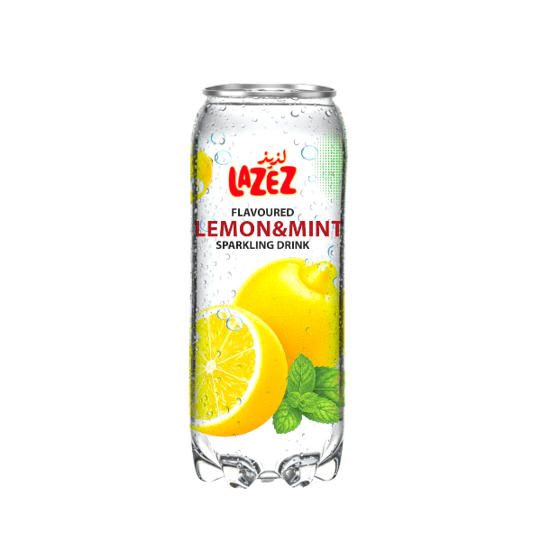 Soofty Drink Lemon and Mint Lazez 350ml | مياه غازية بنكهة الليمون والنعناع  لذيذ 350 مل