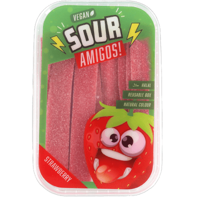 Zure Aardbei Gummy Snoep Becky's 300g