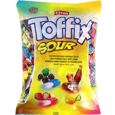 Toffix Sour Zacht Snoep Met Zure Vulling Elvan 800g