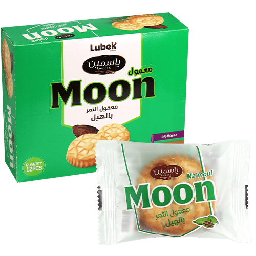 معمول التمر بالهيل مون ياسمين 12 قطعة *