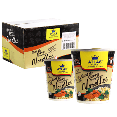 طرد 24 قطعة نودلز كاري كوب أطلس فود 60غ