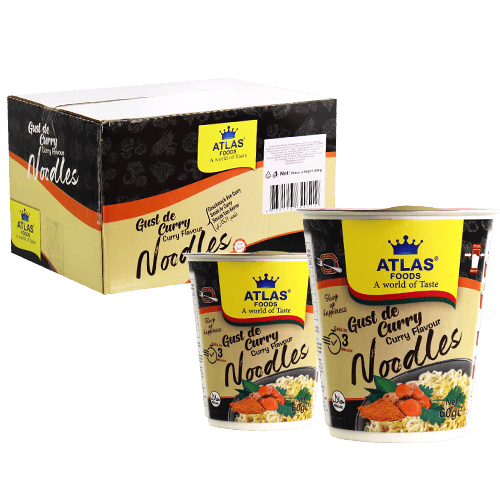 طرد 24 قطعة نودلز كاري كوب أطلس فود 60غ