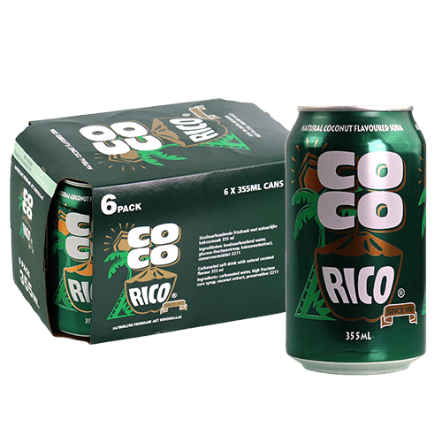 Coco Rico Coconut Flavoured Soda Coco Rico 6*355ml | مشروب غازي بنكهة جوز الهند كوكو ريكو 6* 355مل