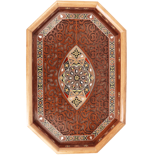 Decoratieve Parelmoer Serveerschaal 49x32x4cm