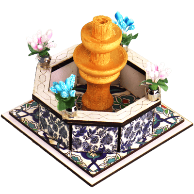 مجسم نافورة دمشقية مزخرفة 11سم