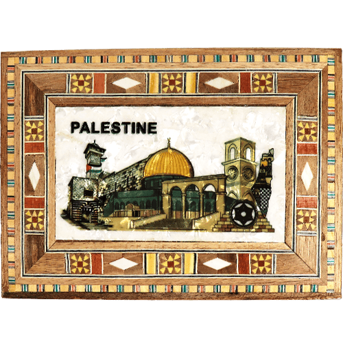 Houten Mozaïek Parelmoer Palestina Doos 18x16.5cm