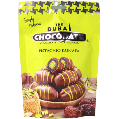 تمر مغطى بالشوكولاتة بحشوة كنافة وفستق دبي شوكولات 100غ