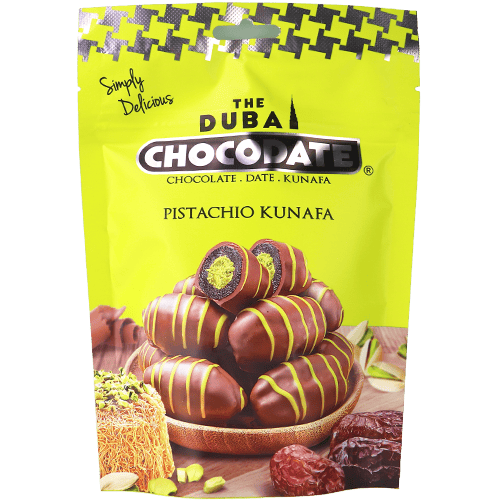تمر مغطى بالشوكولاتة بحشوة كنافة وفستق دبي شوكولات 100غ