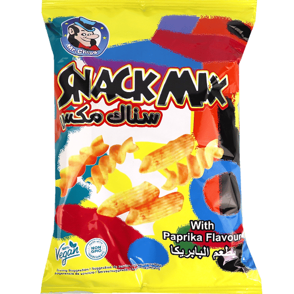 سناك ميكس بطعم البابريكا مستر تشيبس 75غ