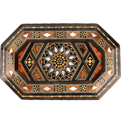 علبة موزاييك مطعمة بالصدف