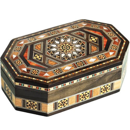 Mother of Pearl Mosaic Box | علبة موزاييك مطعمة بالصدف