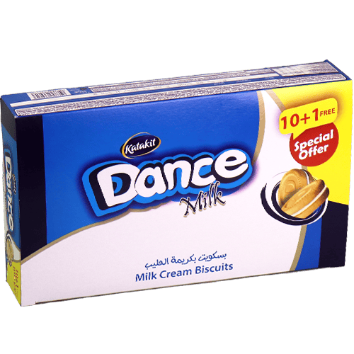 Dance Milk Cream Biscuits Katakit 10+1 | بسكويت كريمة الحليب دانس كتاكيت 10+1