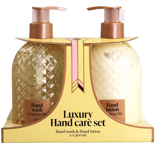 Luxury Hand Care Set Gold Gracious Lily 2x300ml | طقم العناية باليدين الفاخر الذهبي غراسيوس ليلي 2×300مل