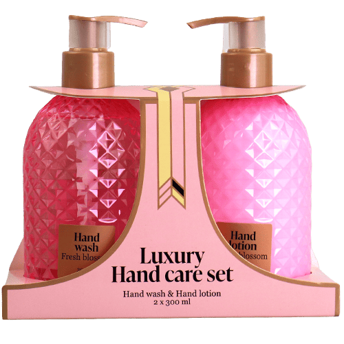 Luxury Hand Care Set Pink Fresh Blossom 2x300ml | طقم العناية باليدين الفاخر الوردي فريش بلوسوم 2×300مل