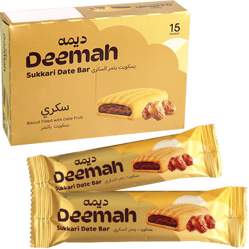 Deemah Sukkari Date Bar 15pk | بسكويت تمر السكري ديمه 15 حبة