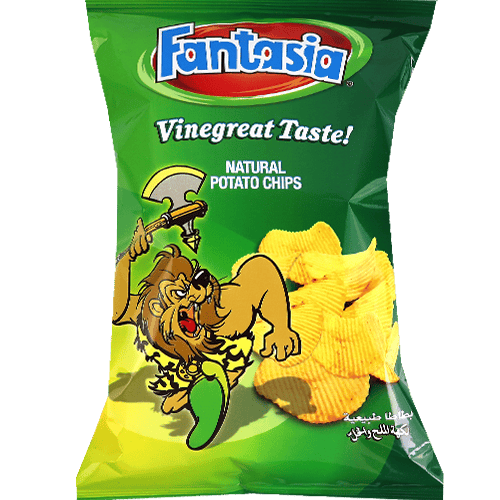Fantasia Salt & Vinegar Chips 90g | Naturlijke Geribbelde Aardappelchips
