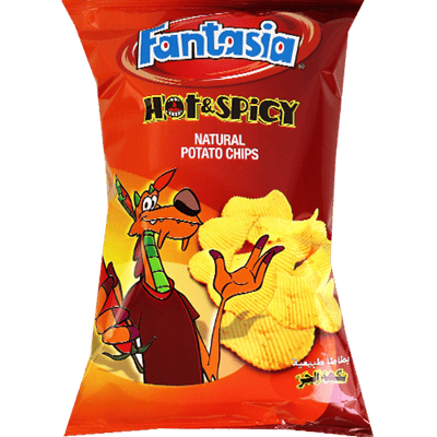 Fantasia Hot & Spicy Chips 90g | Pittige Natuurlijke Aardappelchips