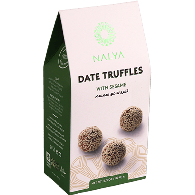Dadeltruffels met Sesam Nalya 150g