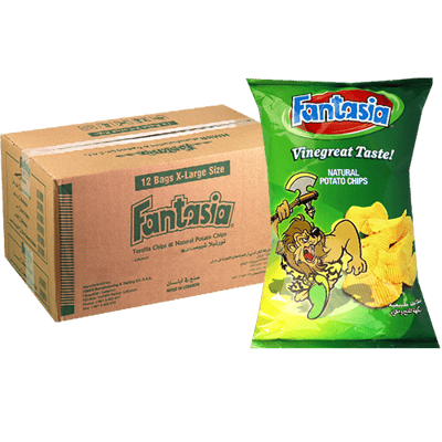 Azijn Aardappelchips Doos Fantasia 12x90g