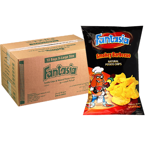 Smokey Barbecue Aardappelchips Doos Fantasia 12x90g