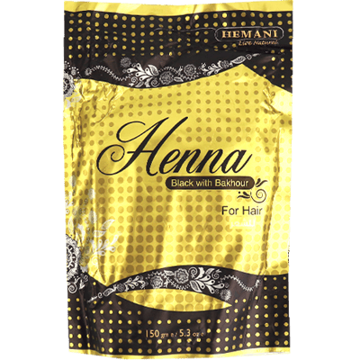 Zwarte Henna met Bakhour voor Haar Hemani 150 g