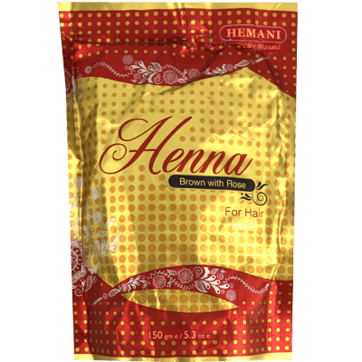 Bruine Henna met Roos voor Haar Hemani 150 g