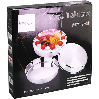 3-Delige RVS Ovenbakvormenset Leybecks 28/32/36cm