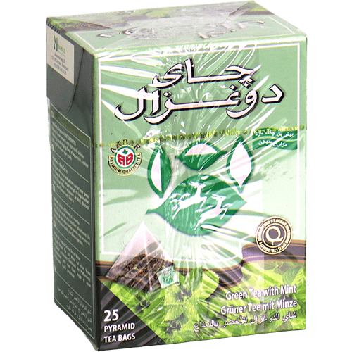 Do Ghazal Green Tea with Mint 25 Pyramid Tea Bags