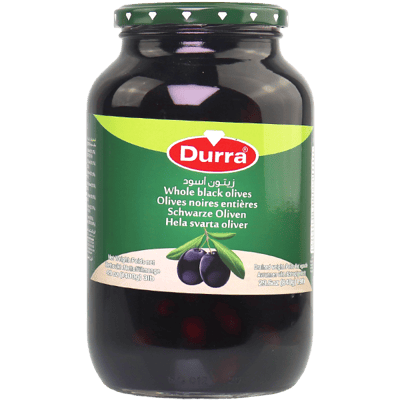 Durra Hele Zwarte Olijven 1400g